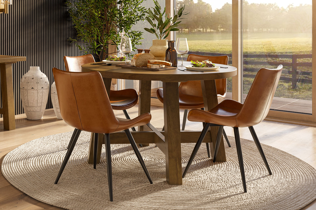 Dining chairs for discount a round table