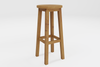 Barclay Round Barstool - Pine