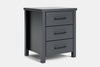 Brook 3 Drawer Bedside Table