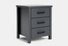 Brook 3 Drawer Bedside Table