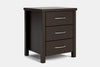 Brook 3 Drawer Bedside Table