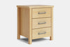 Brook 3 Drawer Bedside Table