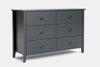 Ivydale 6 Drawer Lowboy - Pine