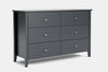 Ivydale 6 Drawer Lowboy - Pine
