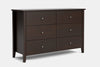 Ivydale 6 Drawer Lowboy - Pine