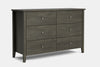 Ivydale 6 Drawer Lowboy - Pine