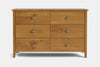 Ivydale 6 Drawer Lowboy - Pine