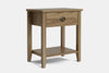 Ivydale Wide 1 Drawer Bedside Table - Ash