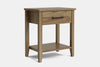 Ivydale Wide 1 Drawer Bedside Table - Ash
