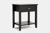 Ivydale Wide 1 Drawer Bedside Table - Ash