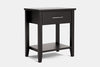 Ivydale Wide 1 Drawer Bedside Table - Ash