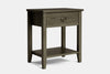 Ivydale Wide 1 Drawer Bedside Table - Ash