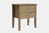 Ivydale Wide 2 Drawer Bedside Table - Ash