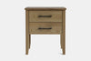 Ivydale Wide 2 Drawer Bedside Table - Ash