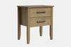 Ivydale Wide 2 Drawer Bedside Table - Ash
