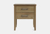 Ivydale Wide 2 Drawer Bedside Table - Ash