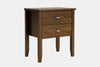 Ivydale Wide 2 Drawer Bedside Table - Ash