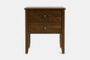 Ivydale Wide 2 Drawer Bedside Table - Ash