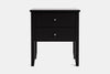 Ivydale Wide 2 Drawer Bedside Table - Ash