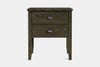 Ivydale Wide 2 Drawer Bedside Table - Ash