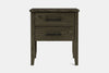 Ivydale Wide 2 Drawer Bedside Table - Ash