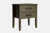 Ivydale Wide 2 Drawer Bedside Table - Ash