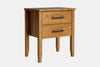 Ivydale Wide 2 Drawer Bedside Table - Ash