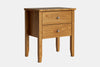 Ivydale Wide 2 Drawer Bedside Table - Ash