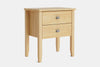 Ivydale Wide 2 Drawer Bedside Table - Pine