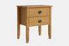 Ivydale Wide 2 Drawer Bedside Table - Pine