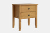 Ivydale Wide 2 Drawer Bedside Table - Pine