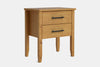 Ivydale Wide 2 Drawer Bedside Table - Pine