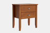 Ivydale Wide 2 Drawer Bedside Table - Pine