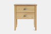 Ivydale Wide 2 Drawer Bedside Table - Ash