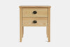 Ivydale Wide 2 Drawer Bedside Table - Ash