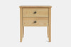Ivydale Wide 2 Drawer Bedside Table - Ash