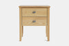 Ivydale Wide 2 Drawer Bedside Table - Ash