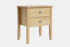 Ivydale Wide 2 Drawer Bedside Table - Ash