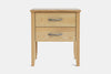Ivydale Wide 2 Drawer Bedside Table - Ash