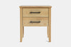 Ivydale Wide 2 Drawer Bedside Table - Ash