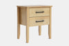 Ivydale Wide 2 Drawer Bedside Table - Ash