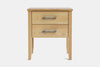 Ivydale Wide 2 Drawer Bedside Table - Ash