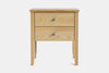 Ivydale Wide 2 Drawer Bedside Table - Ash