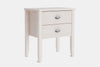 Ivydale Wide 2 Drawer Bedside Table - Ash