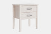 Ivydale Wide 2 Drawer Bedside Table - Ash