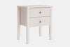 Ivydale Wide 2 Drawer Bedside Table - Ash