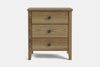 Ivydale Wide 3 Drawer Bedside Table - Ash