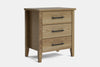 Ivydale Wide 3 Drawer Bedside Table - Ash