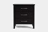 Ivydale Wide 3 Drawer Bedside Table - Ash