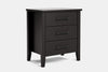 Ivydale Wide 3 Drawer Bedside Table - Ash